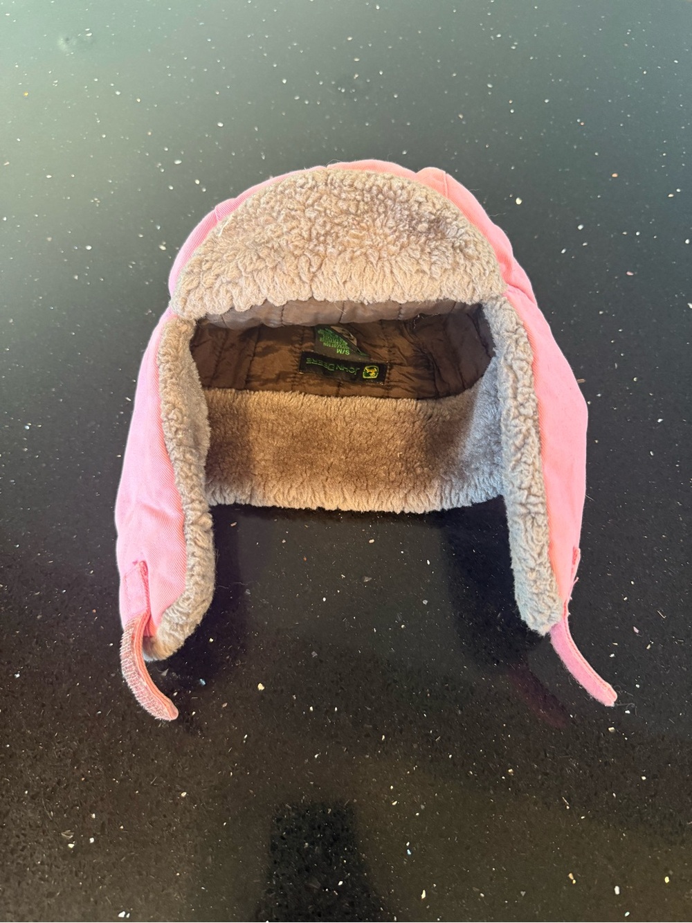 John Deere Pink Sherpa-Lined Trapper Hat